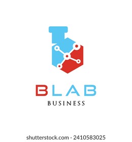 Initial Letter B Laboratory Icon Logo Design Template
