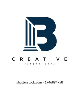 Initial letter B for Law And Attorney Firm Logo Vector Design Template