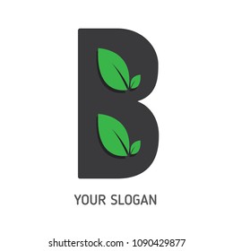 Initial Letter B Leaf Logo Stock Vector (Royalty Free) 1090429877 ...