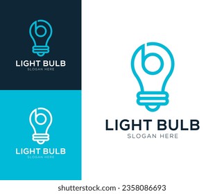 Initial letter B and Light Bulb logo design vector illustration