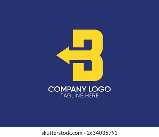 Initial Letter B Logo, B logo arrow, business investment logo, Finance logo with B letter concept, Letter B Arrow design vector
