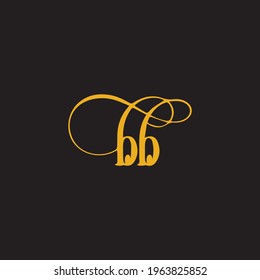 Initial letter B logo and BB logo vector graphic design, minimal, icon, font, symbol, sign, monogram, template, logotype, branding for premium business typeface.
