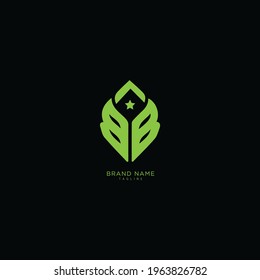 Initial letter B logo and BB logo vector graphic design, minimal, icon, font, symbol, sign, monogram, template, logotype, branding for premium business typeface.