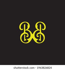 Initial letter B logo and BB logo vector graphic design, minimal, icon, font, symbol, sign, monogram, template, logotype, branding for premium business typeface.