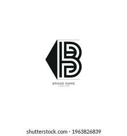 Initial letter B logo and BB logo vector graphic design, minimal, icon, font, symbol, sign, monogram, template, logotype, branding for premium business typeface.