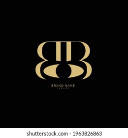 Initial letter B logo and BB logo vector graphic design, minimal, icon, font, symbol, sign, monogram, template, logotype, branding for premium business typeface.