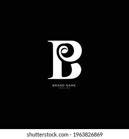 Initial letter B logo and BB logo vector graphic design, minimal, icon, font, symbol, sign, monogram, template, logotype, branding for premium business typeface.