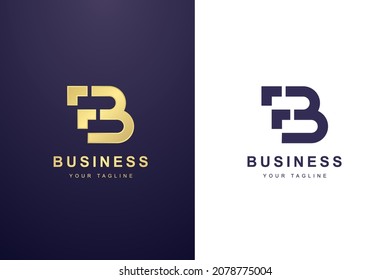 Logotipo de la carta inicial B para empresas o empresas de medios.