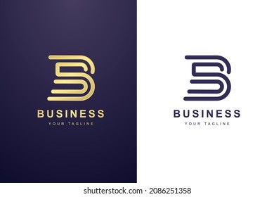 Initial Letter B Logo For Business or Media Company.