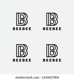 Initial letter B logo collection vector design template
