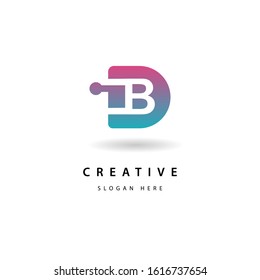 initial Letter B logo Connected design symbol