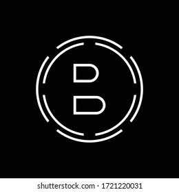 Initial Letter B Logo With Creative Luxury Typography Vector Template. Abstract Circle Letter B Logo Design