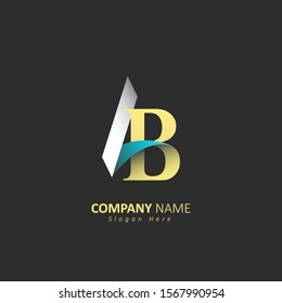 initial letter a b logo design template, company logo, company symbol, initial vector template