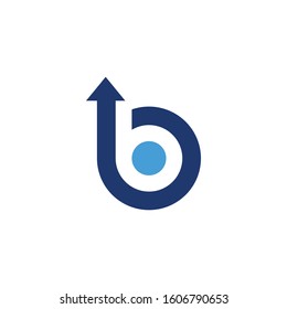 Initial letter B up logo design
