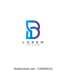 Elementos de plantilla de diseño del logotipo B de la letra inicial