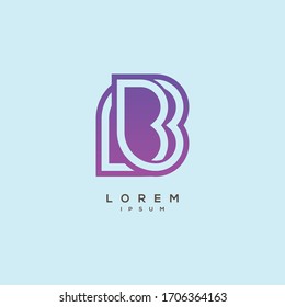 Designelemente für das Anfangsbuchstaben-B-Logo