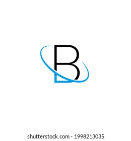 initial letter B logo design, swoosh design. vector logo for business and company identity.