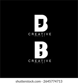 Diseño inicial del logotipo de la letra B con comillas.