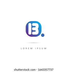 Initial Letter B Logo mit Punkt. Illustrationsvorlage für Vektorillustrationen erstellen