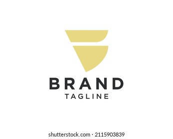 Logo De La Letra Inicial B. Elemento de plantilla de diseño de logotipo de vectores planos
