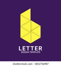 Concepto de icono del logotipo de la letra inicial B. Plantilla de diseño de Emblema de Alfabeto Mínimo Creativo. Símbolo gráfico para identidad empresarial.Elemento gráfico vectorial creativo.