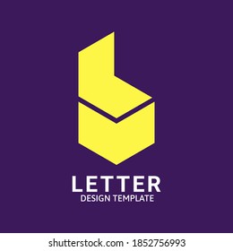 Concepto de icono del logotipo de la letra inicial B. Plantilla de diseño de Emblema de Alfabeto Mínimo Creativo. Símbolo gráfico para identidad empresarial.Elemento gráfico vectorial creativo.