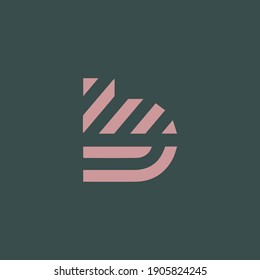 Initial letter B logo icon design template elements one color monograms vector
