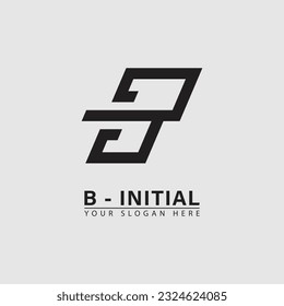 initial letter B logo icon vector. Abstract vector illustration style flat simple elegant.