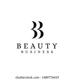 Initial letter B logo , B and B monogram logo icon vector template on white background