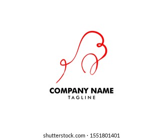 Initial Letter B Logo Template Design