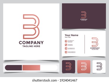 Initial letter B logo. A unique, exclusive, elegant, professional, clean, simple, modern logo. Suitable for your business, company, etc.