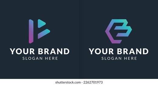 Logo de la letra inicial B. Un logotipo único, exclusivo, elegante, profesional, limpio, sencillo y moderno.