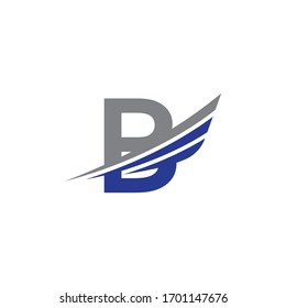 letra inicial b ala del logotipo