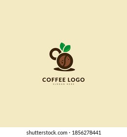 Initial letter B logotype. Minimalist coffee logo concept, fit for cafe, restaurant, packaging and coffee business. Illustration vector logo.