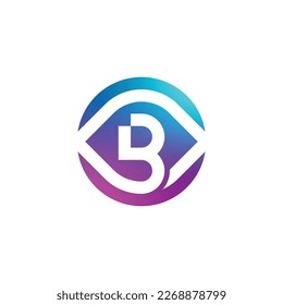 Anfangsbuchstabe B - Logo für moderne Blickrichtung