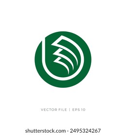 initial letter B money logo design