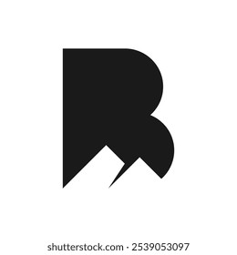 Initial Letter B Mountain Hill Logo Design Inspiration