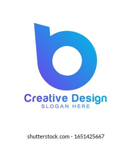 initial letter b o. blue circle logo Ideas. Inspiration logo design. Template Vector Illustration. Isolated On White Background