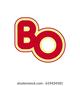 initial letter b and o. bo monogram outline logo