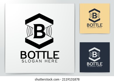 initial letter b on box logo Ideas. Inspiration logo design. Template Vector Illustration. Isolated On White Background