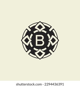 Initial letter B ornamental circle Uniting Artistic Flair with Modern Simplicity