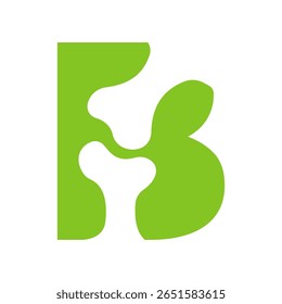 Letra inicial B saúde ortopédica modelo de vetor de design de logotipo ósseo