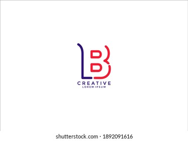 letra inicial B contorno inspiración para el logotipo multicolor moderno