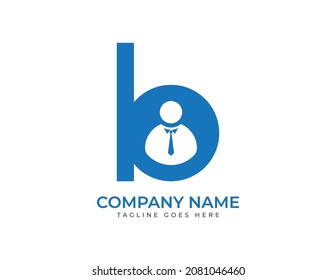 initial letter B People, Human Logo. Businessman Logo Vector illustrations. 