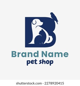 Initial Letter B Pets Logo Design