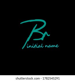 Anfangsbuchstabe B R \ R B Logo für Handschrift und Unterschrift