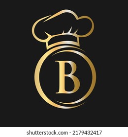 Initial Letter B Restaurant Logo Template Stock Vector (Royalty Free ...