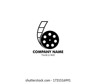 Initial Letter B Roll Films Logo Design Vector