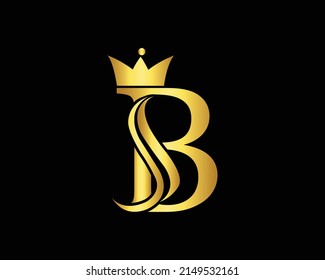 Initial Letter B Royal Beauty Crown Stock Vector (Royalty Free ...