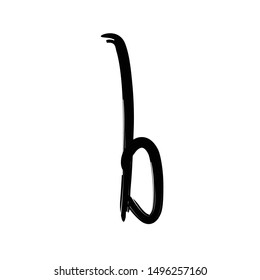 Initial Letter B Script Logo Simple 